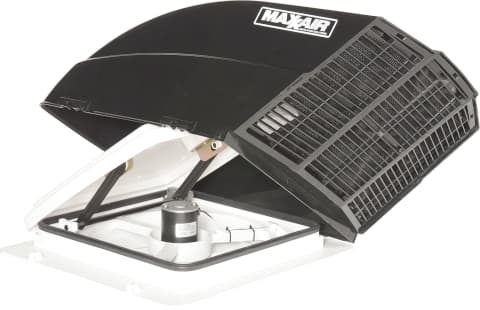 Fanmate Roof Vent Cover - Model 955 - Black - Hinged - 22-0207