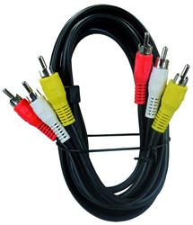 JR Products 47935 Audio/ Video Cable 6 Foot Length Black