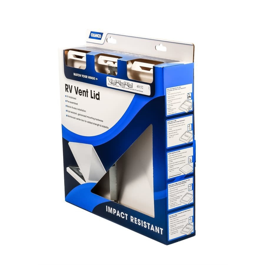 Camco® 40153 - White Roof Vent Lid for Heng's Jensen Series