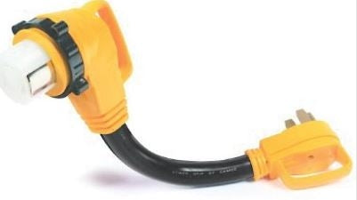 50M/50F Amp 90° 18″ Powergrip Locking Adapter