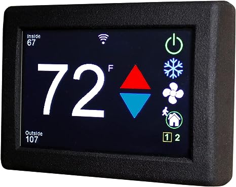 EasyTouch RV 355 Touchscreen Thermostat With Bluetooth Control - Black - ASY-355-X01