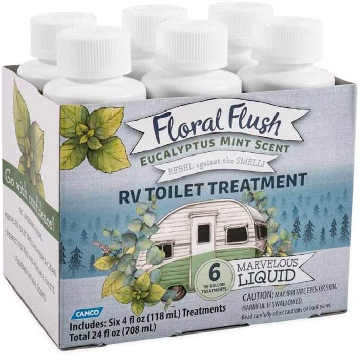Camco 41482 Floral Flush RV Toilet Treatment Singles