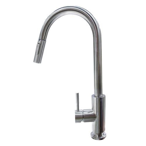 Pull Down Single Hole Bullet Faucet - Stainless Steel