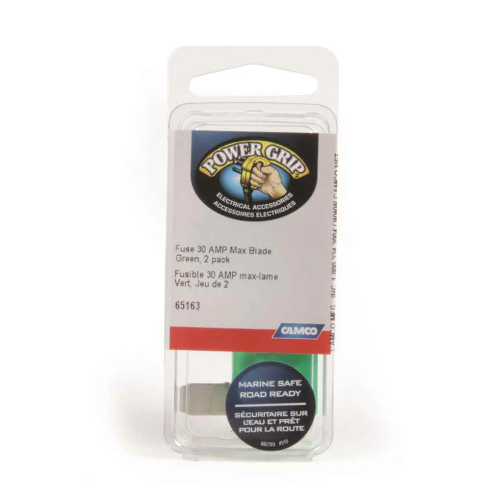 Green 30 AMP Max-Blade Fuse - Pack of 2 - 19-7688