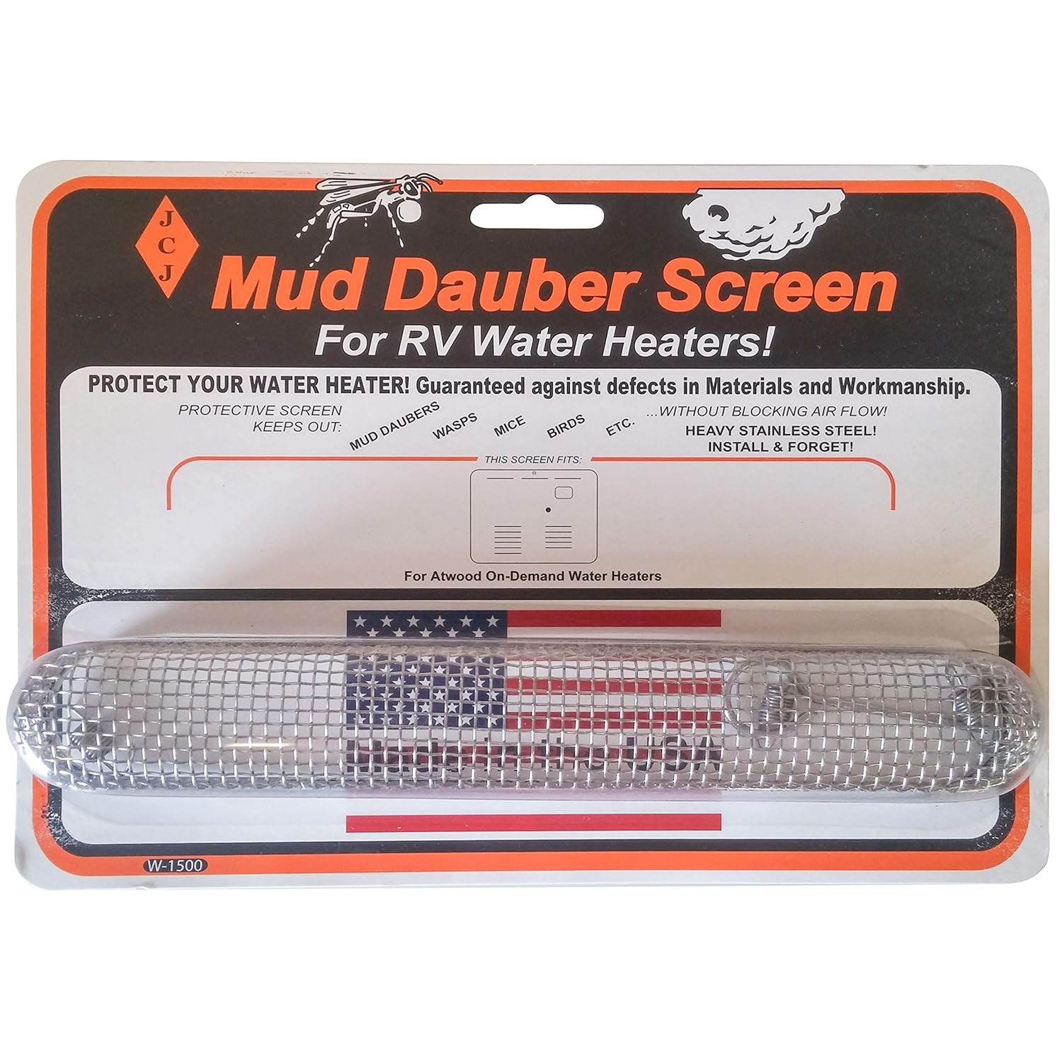 JCJ W-1500 Mud Dauber Screen for RV Water Heaters - Atwood RV On-Demand Water Heater