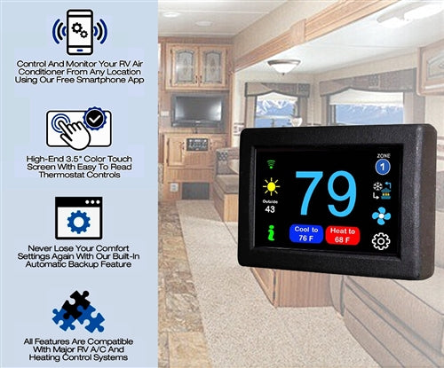Micro-Air EasyTouch Dometic CCC2 RV Touchscreen Thermostat With Bluetooth - ASY-350-X01