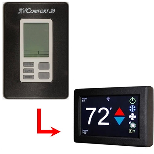 EasyTouch RV 355 Touchscreen Thermostat With Bluetooth Control - Black - ASY-355-X01
