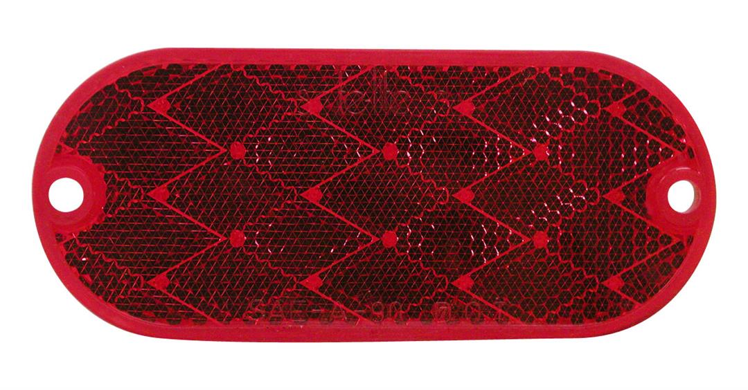 PM V480R Red Oval Stick-on Reflectors 2 Count