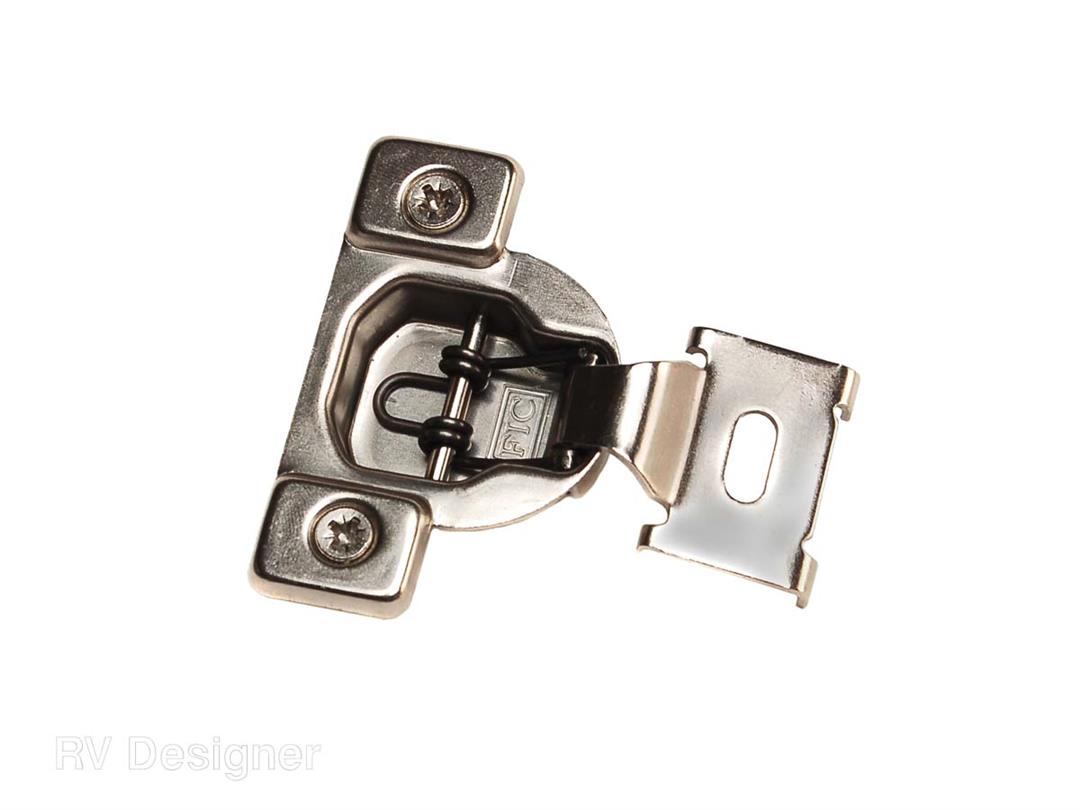 RV Designer 20-2000 Door Hinge; Use With RV Face Frame; Self Closing; Set Of 2