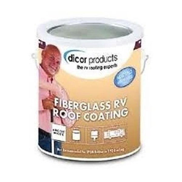 Dicor DCRRP-FRC-1 1 gal Fiberglass RV Roof Coating WHITE