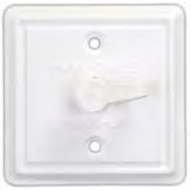 Jr Products Square Cable TV Plate Polar White 47795