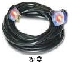 CENTURY WIRE D19016025 - Century Wire 25' Extension Cord Rv 30A 10/3 Black D19016025