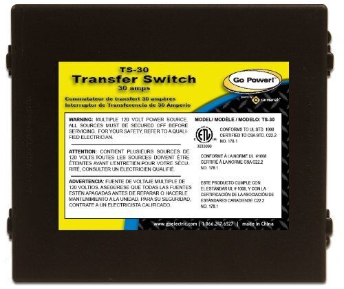 GO POWER TS-30- 30 AMP TRANSFER SWITCH