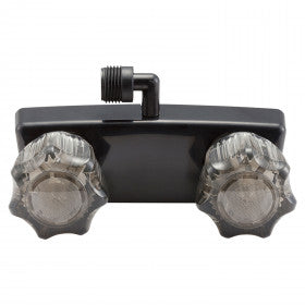 Dura Faucet RV Exterior Shower Faucet - Black Smoke Knobs DF-SA100S1-BK