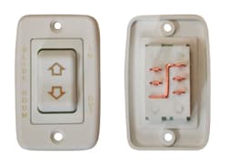 Contoured Side-By-Side Terminal Switches - White with Bezel - 55-2409