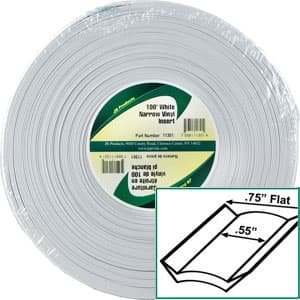 3/4"X100' Trim Molding Insert; Vinyl