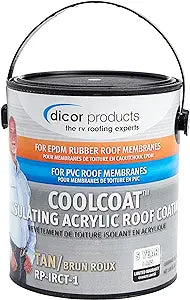 Dicor RP-IRCT-1 Coolcoat Insulating EPDM Roof Coating - 1 Gallon, Tan