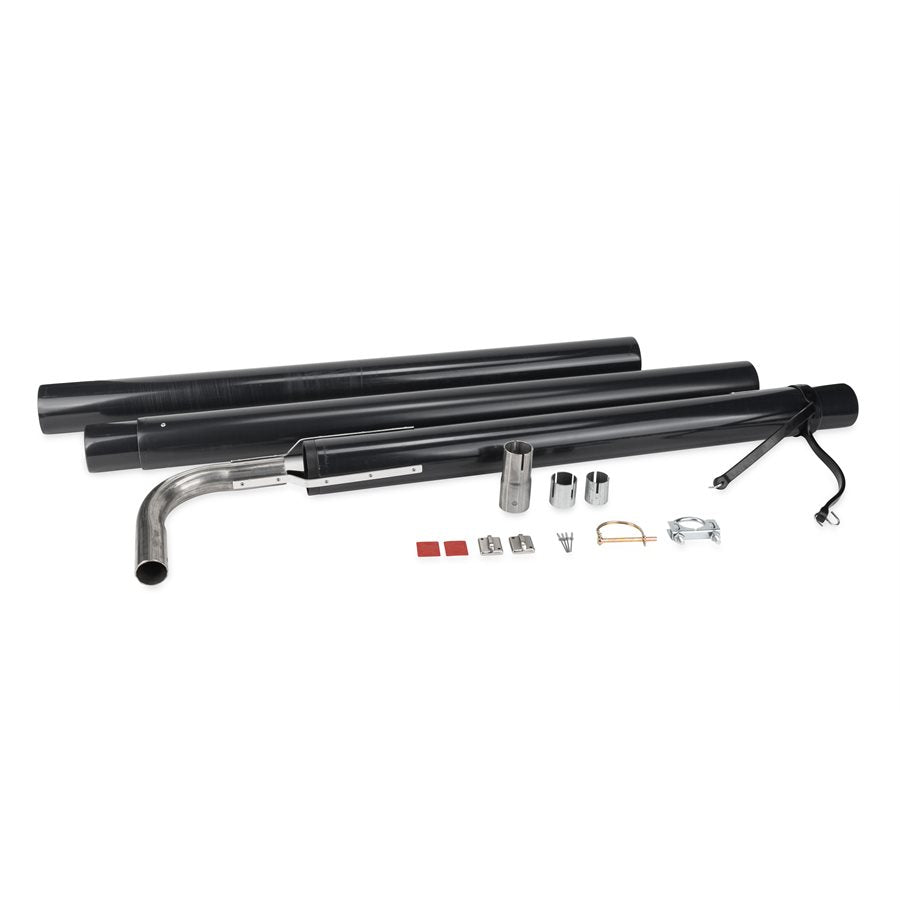 Generator Exhaust System; Gen-turi ™; Use to Extend Generator Exhaust Above RV; With Powder Coated Pipes/ Stainless Steel Heat Shield/ Adapters/ Hardware/ Storage Bag, Camco 19-6510
