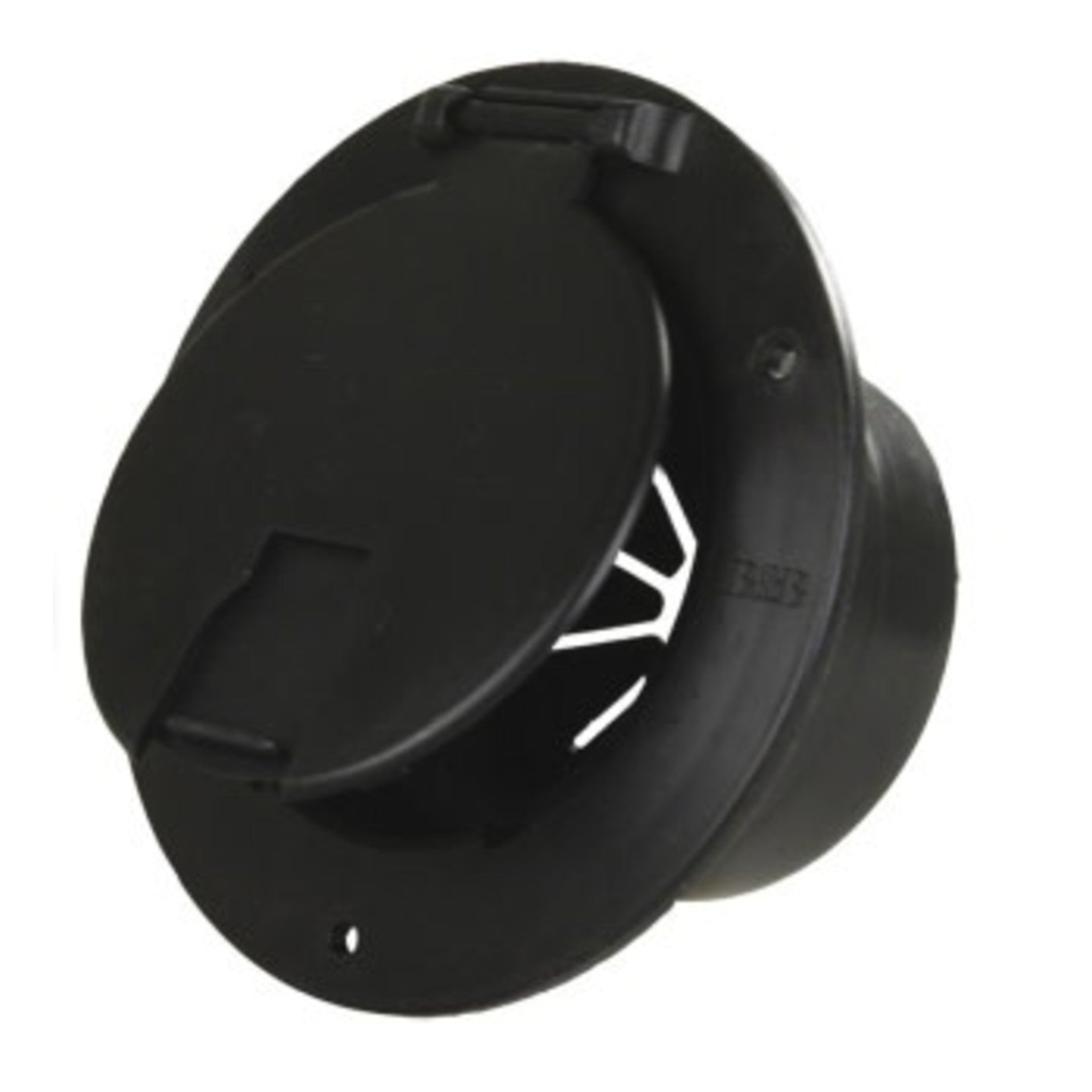 Deluxe Round Electric Cable Hatch w/Back,Black