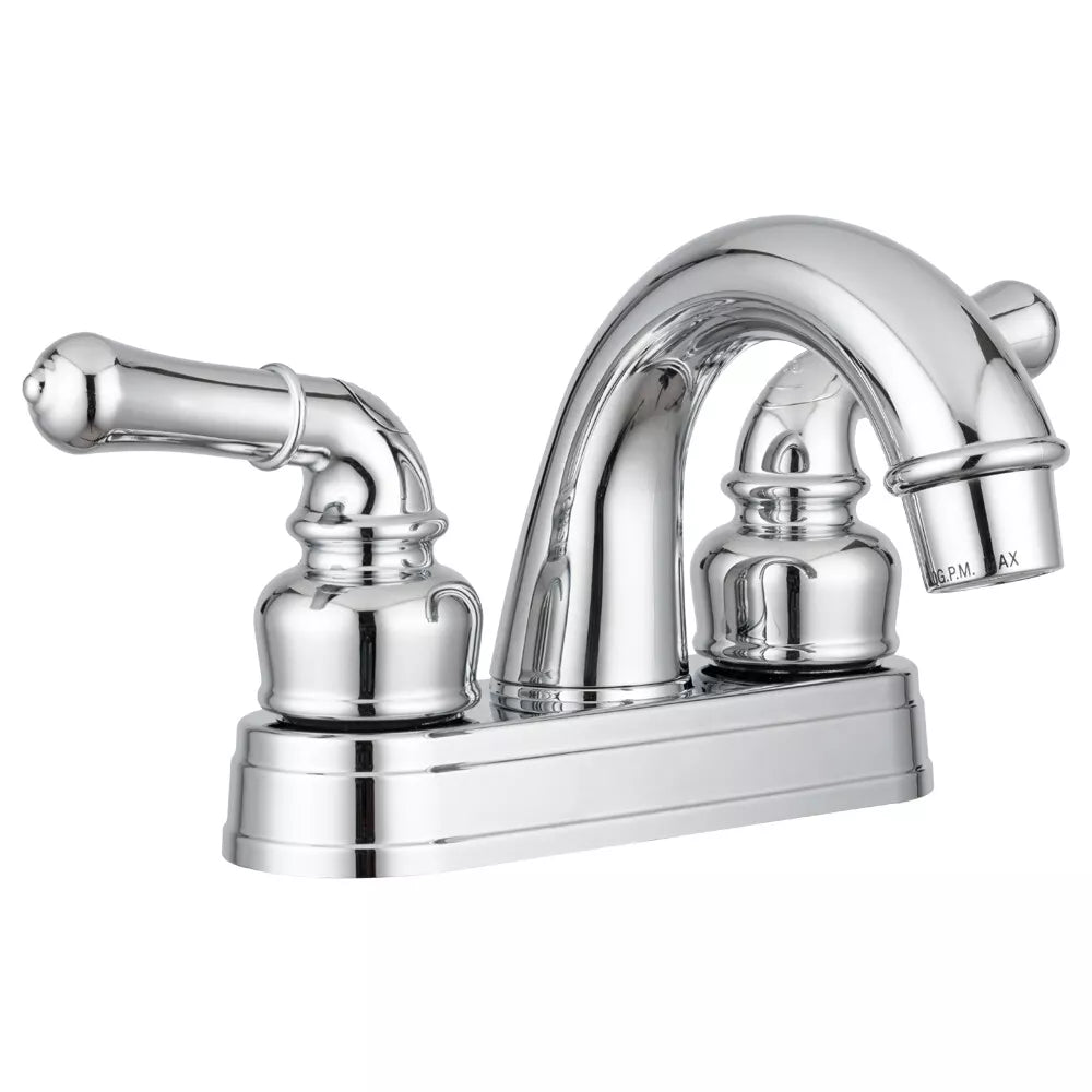 Dura Faucet Classical Arc Spout Lavatory Faucet for RV Bathrooms- Chrome Polishe